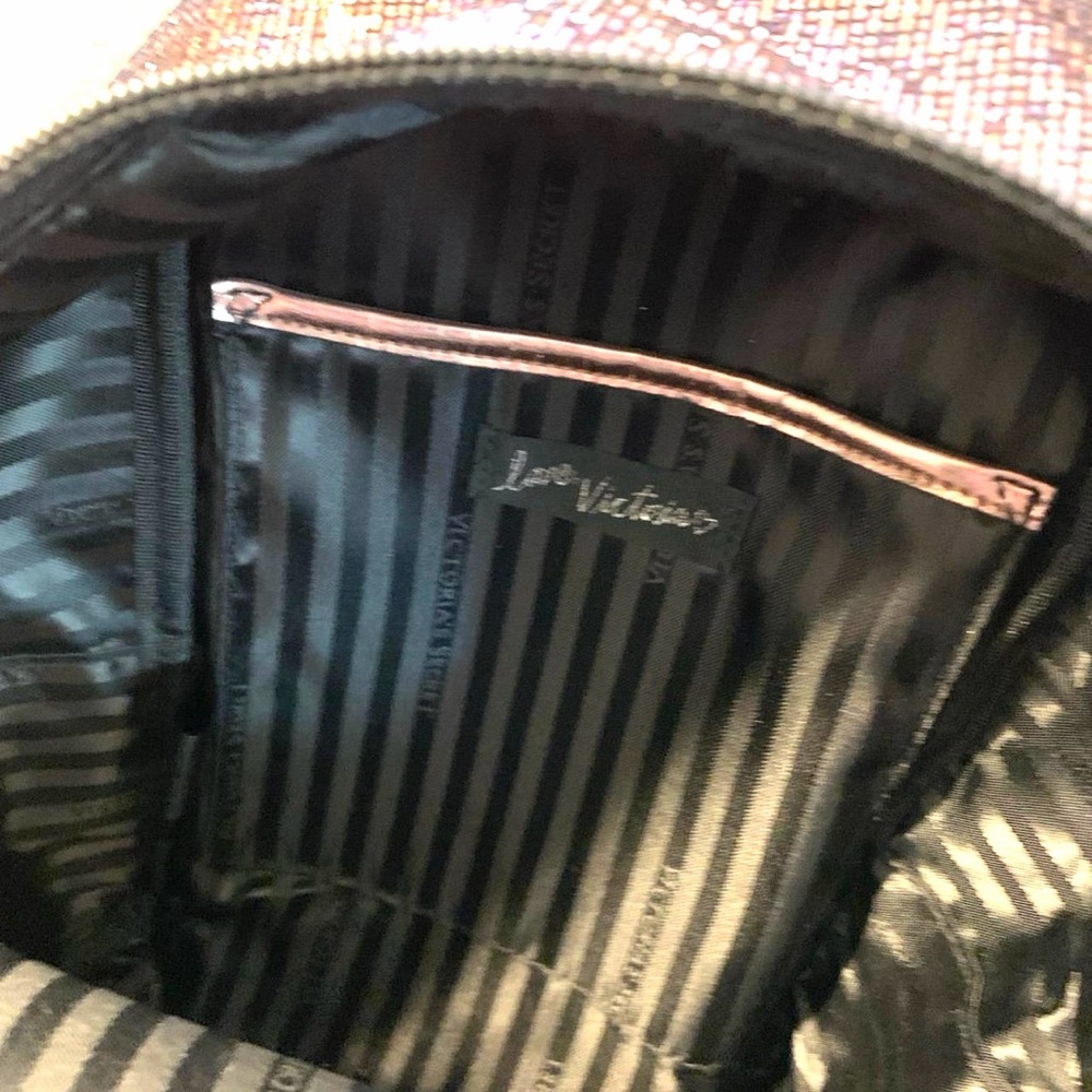 Victoria's Secret NWOT Metallic Bling Chain Small City Backpack in Rose Gold - Picture 9 of 10